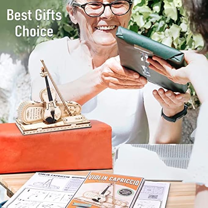 3D WOODEN PUZZLE WOODEN CRAFT KITS FOR KIDS DIY MODEL VIOLIN KIT TO BUILD FOR GIRLS ADORABLE GIFTS FOR TEENS & ADULTS - Image 3